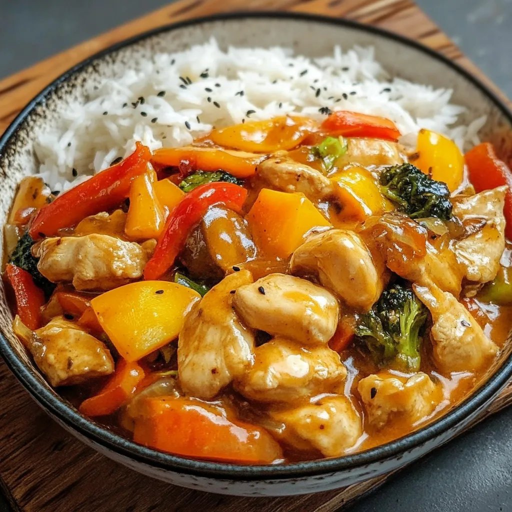 Kürbis Hähnchen Pfanne mit Reis