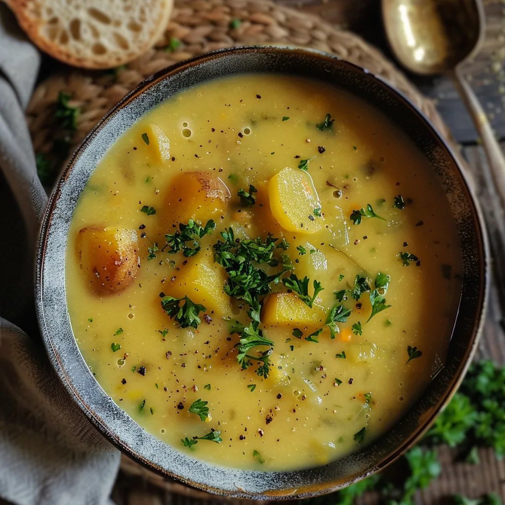 Einfache Kartoffelsuppe mit Wienern