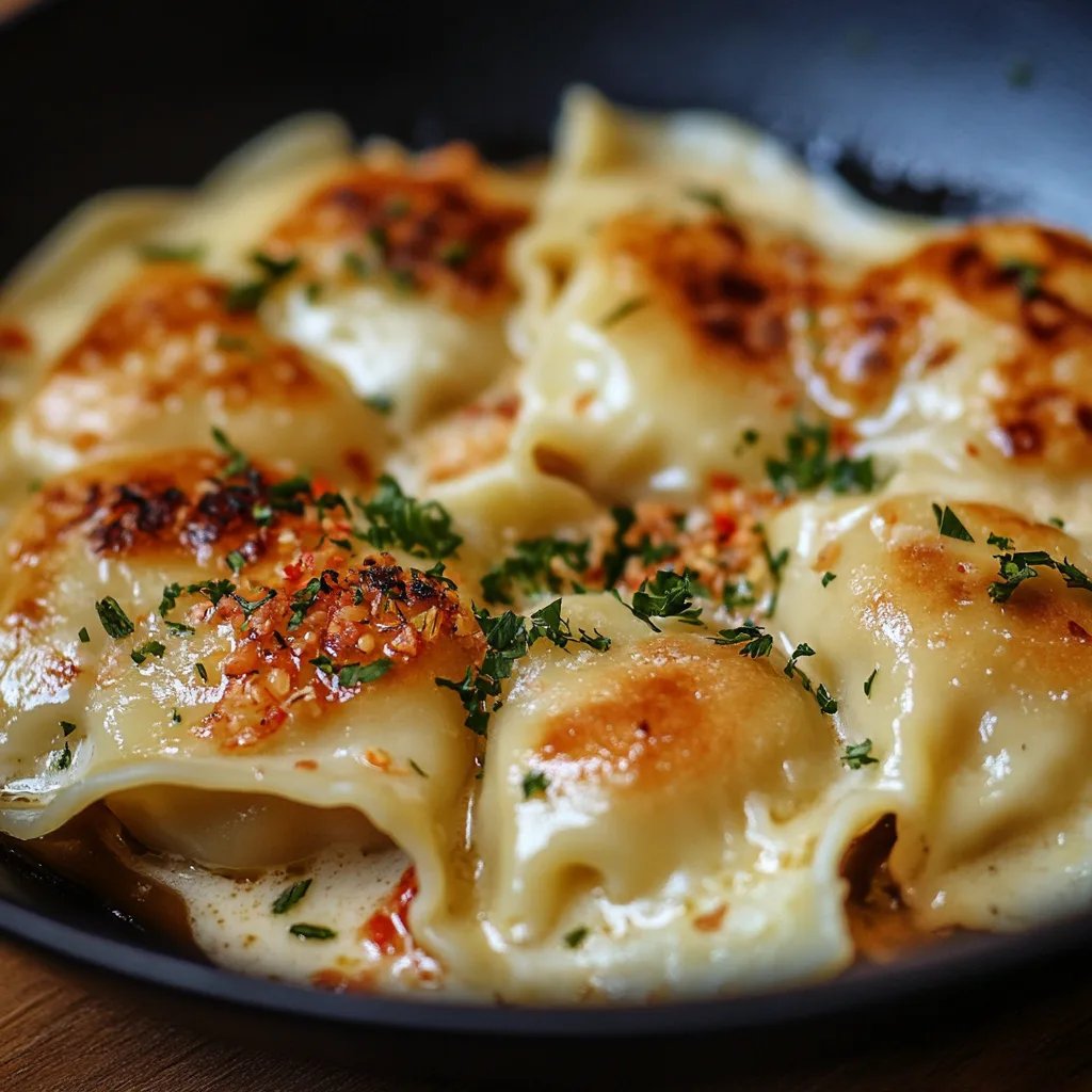 Maultaschen in Käse-Sahne-Sauce
