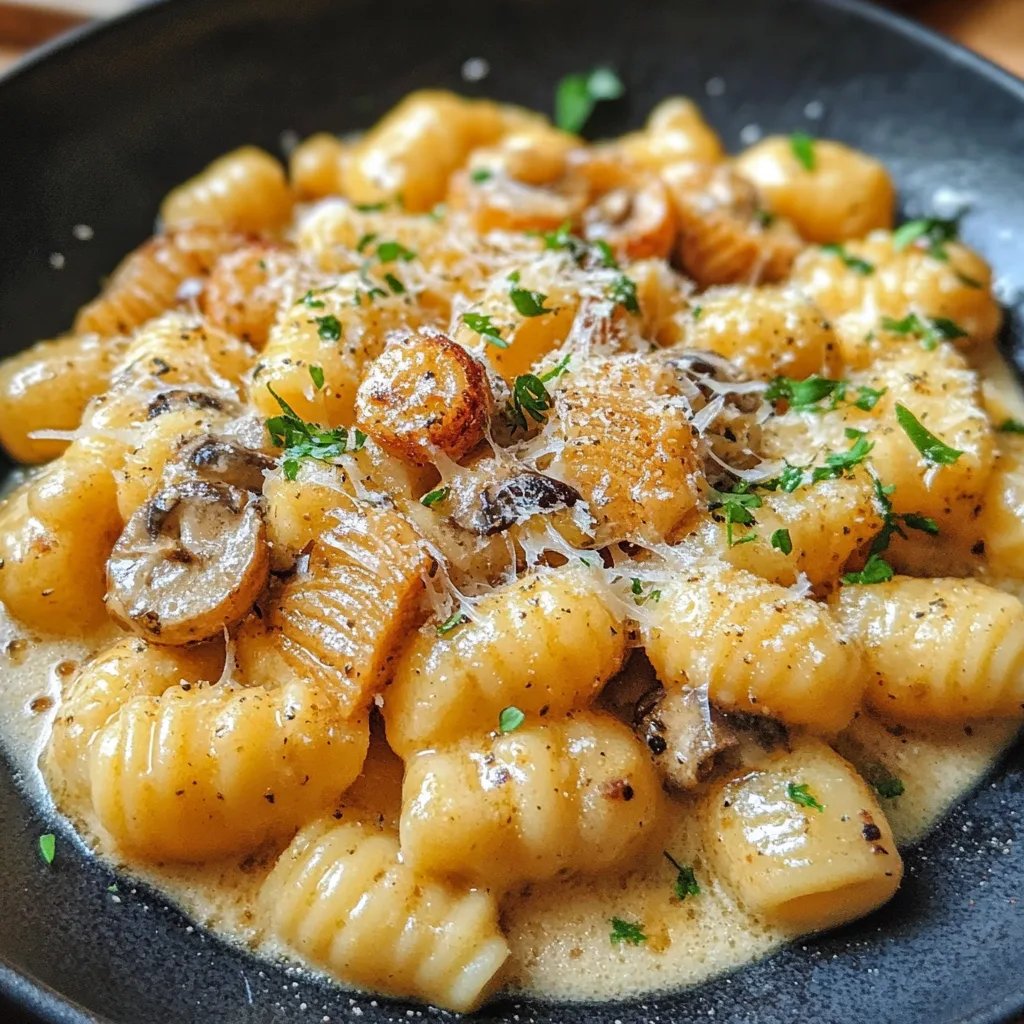 Gnocchi mit Pilz Rahm Soße