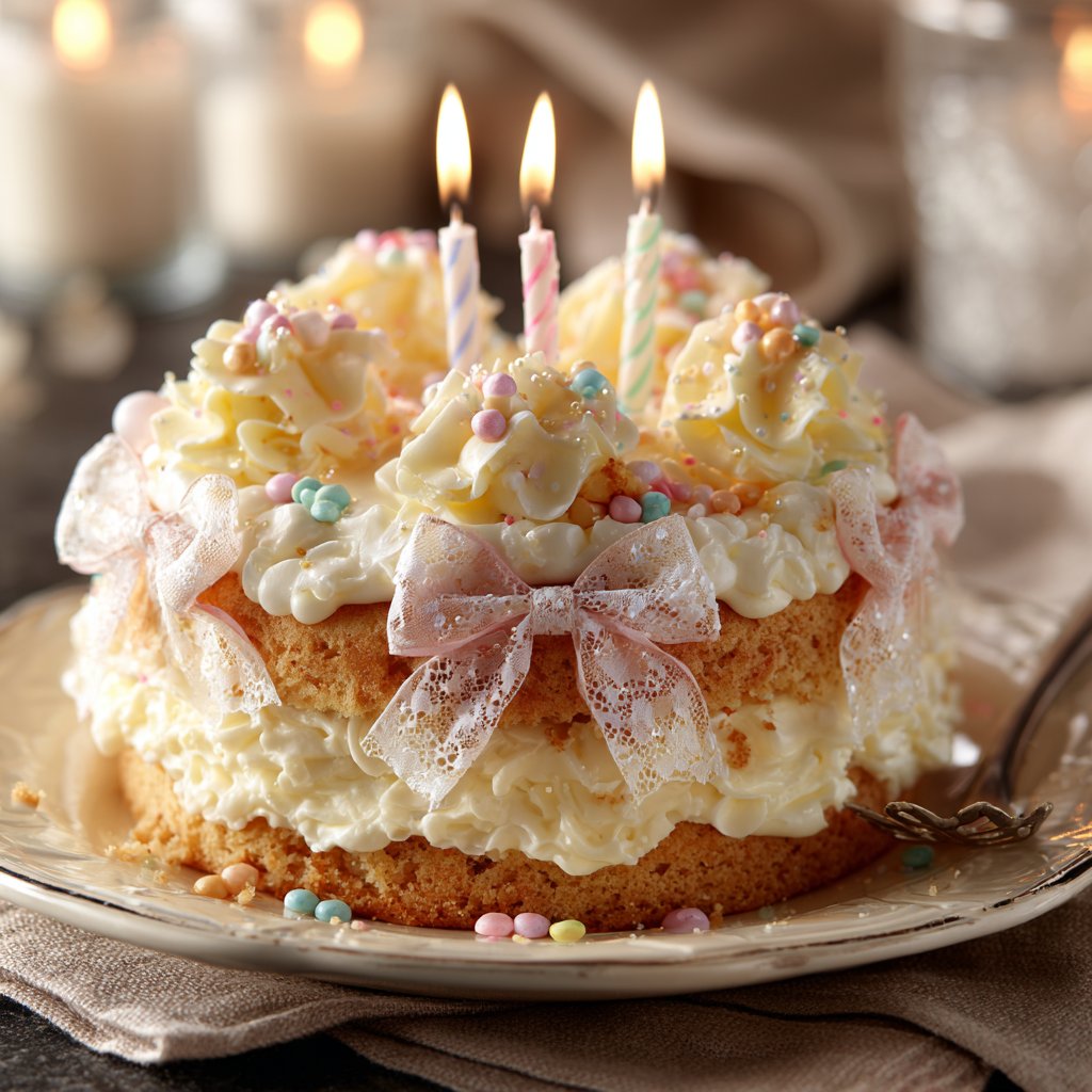 Mini-Geburtstagskuchen mit Schleifen