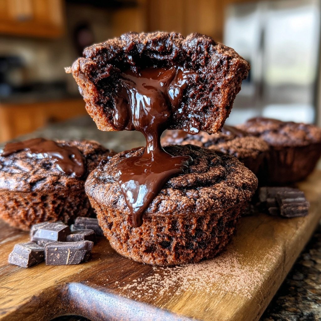 Dekadente Schokoladen Lava Cupcakes