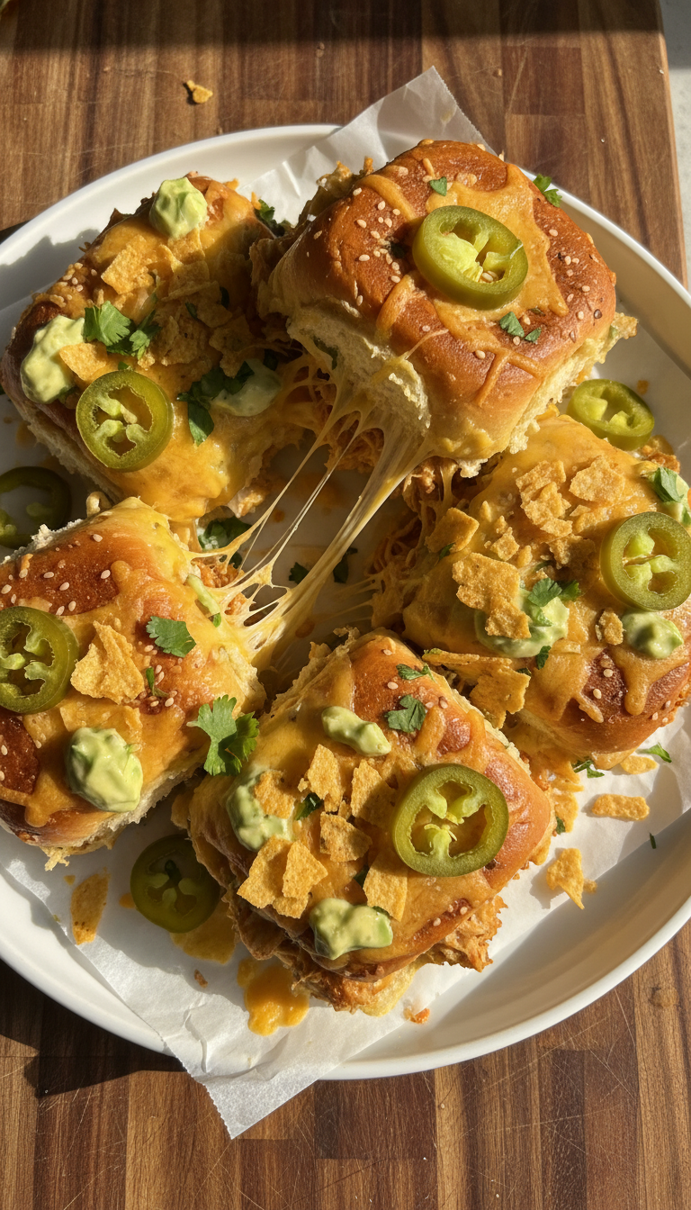 Voll Beladene Nacho Hähnchen Slider​