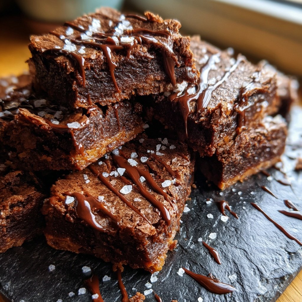 Chili Schokolade Brownies mit Meersalz