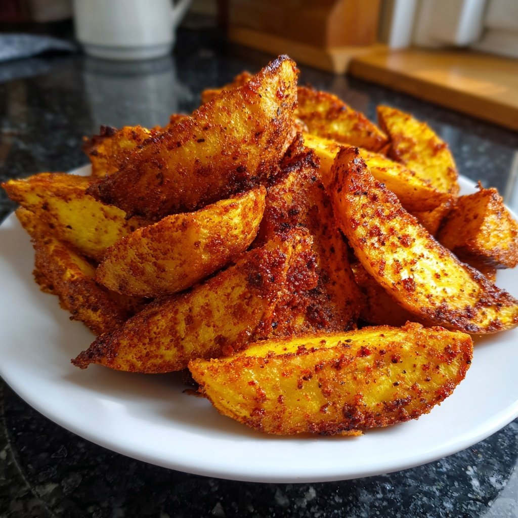 Knusprige Süßkartoffelwedges im Airfryer