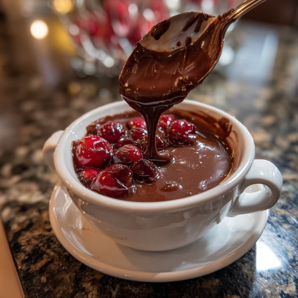 Schokoladen Kirsch Fondue Himmel