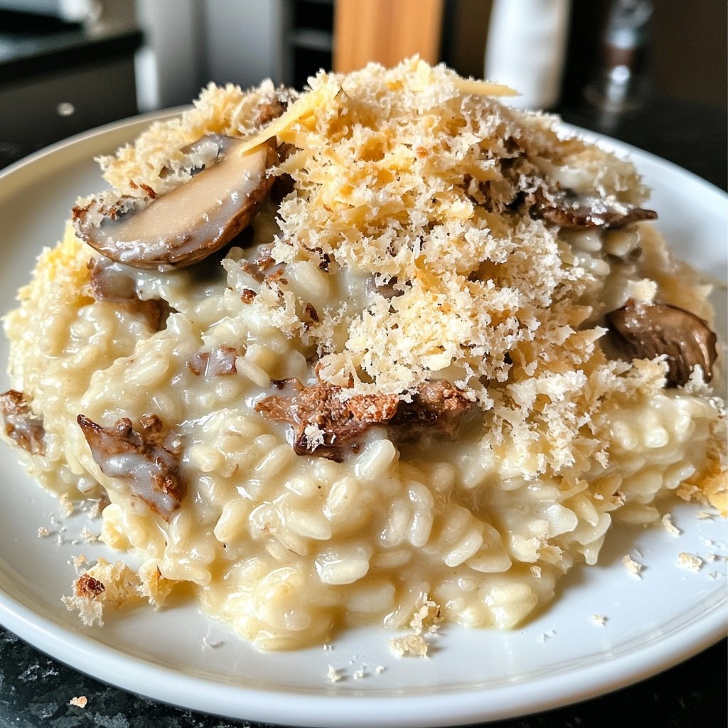 Ofenrisotto mit Pilzen und Parmesan