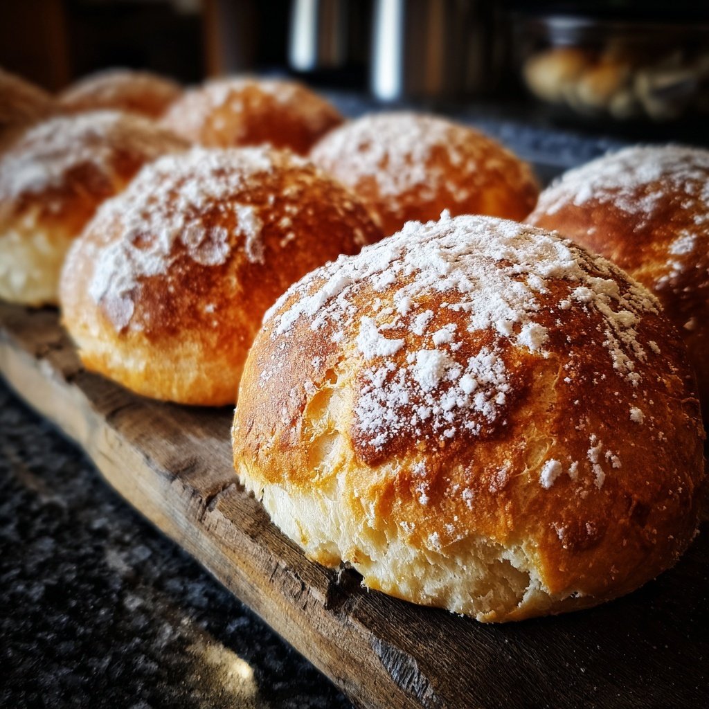 Bäcker ein Dutzend Hefebrötchen