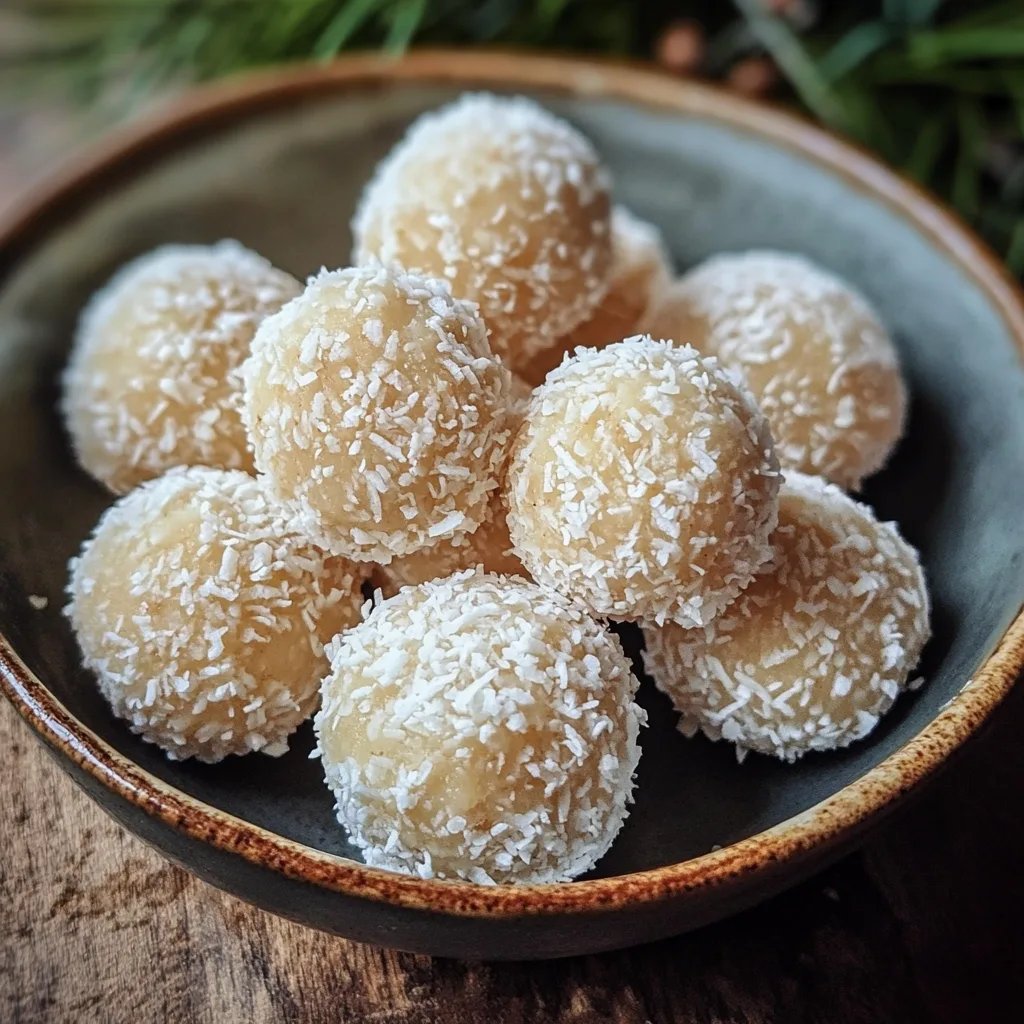 Süße Schneebällchen mit Kokos