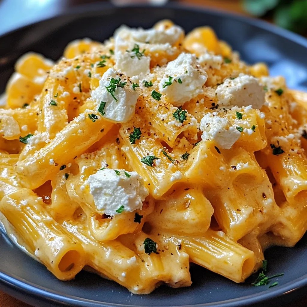 Kürbis Feta Pasta