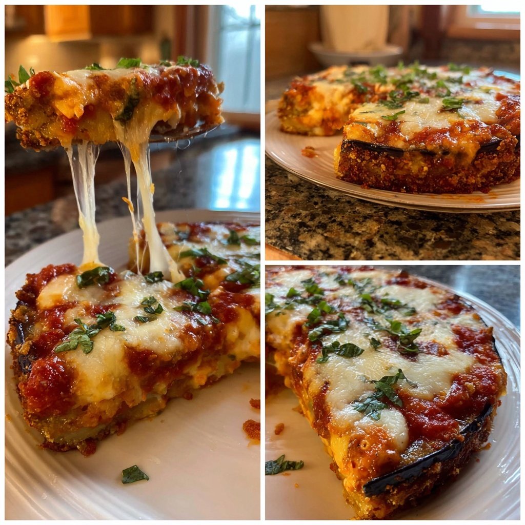 Auberginen Parmesan Häppchen