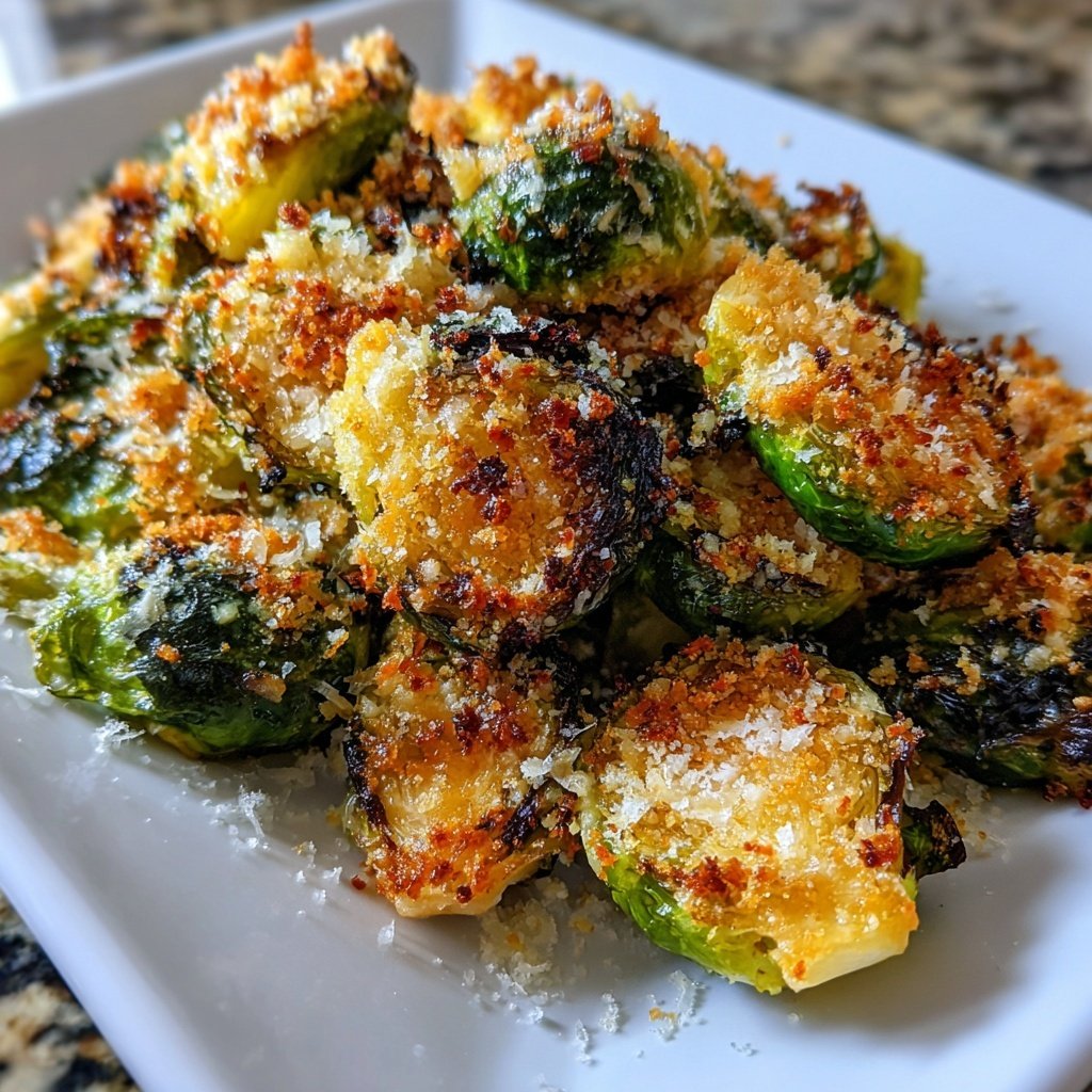 Krosse Parmesan-Rosenkohl-Platte