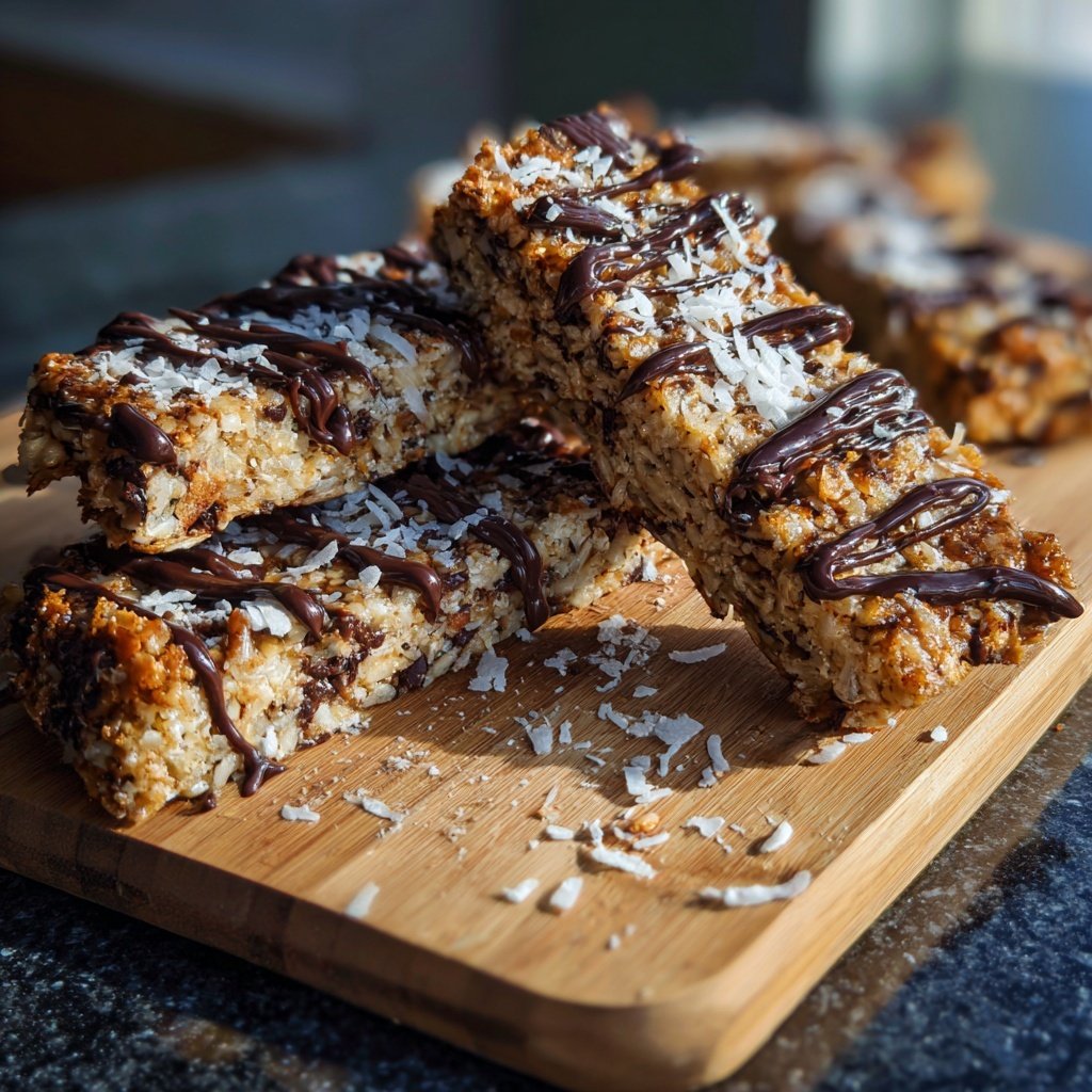 Kokosnuss Proteinriegel backen