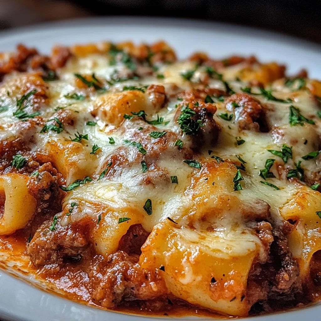 Gnocchi-Auflauf mit Käse-Bolognese