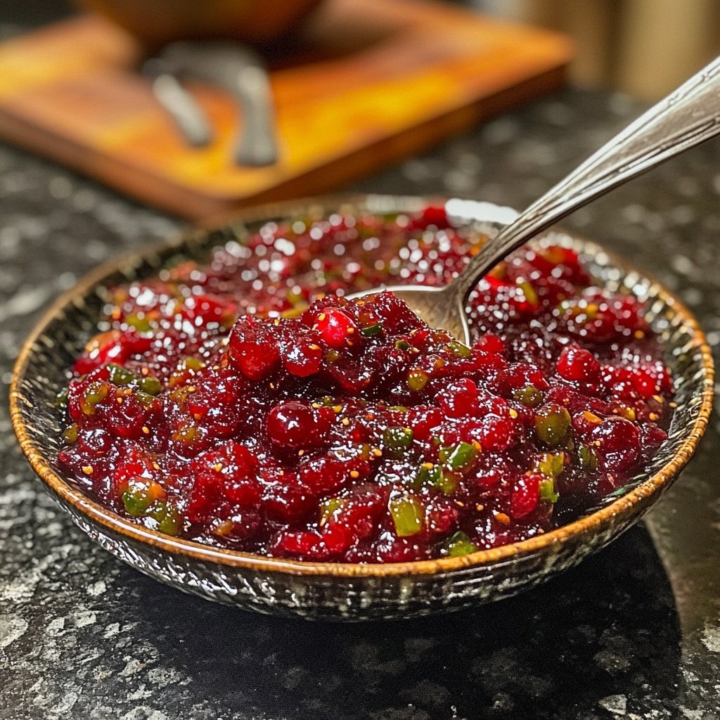 Cranberry-Apfel-Chutney für Käse und Braten