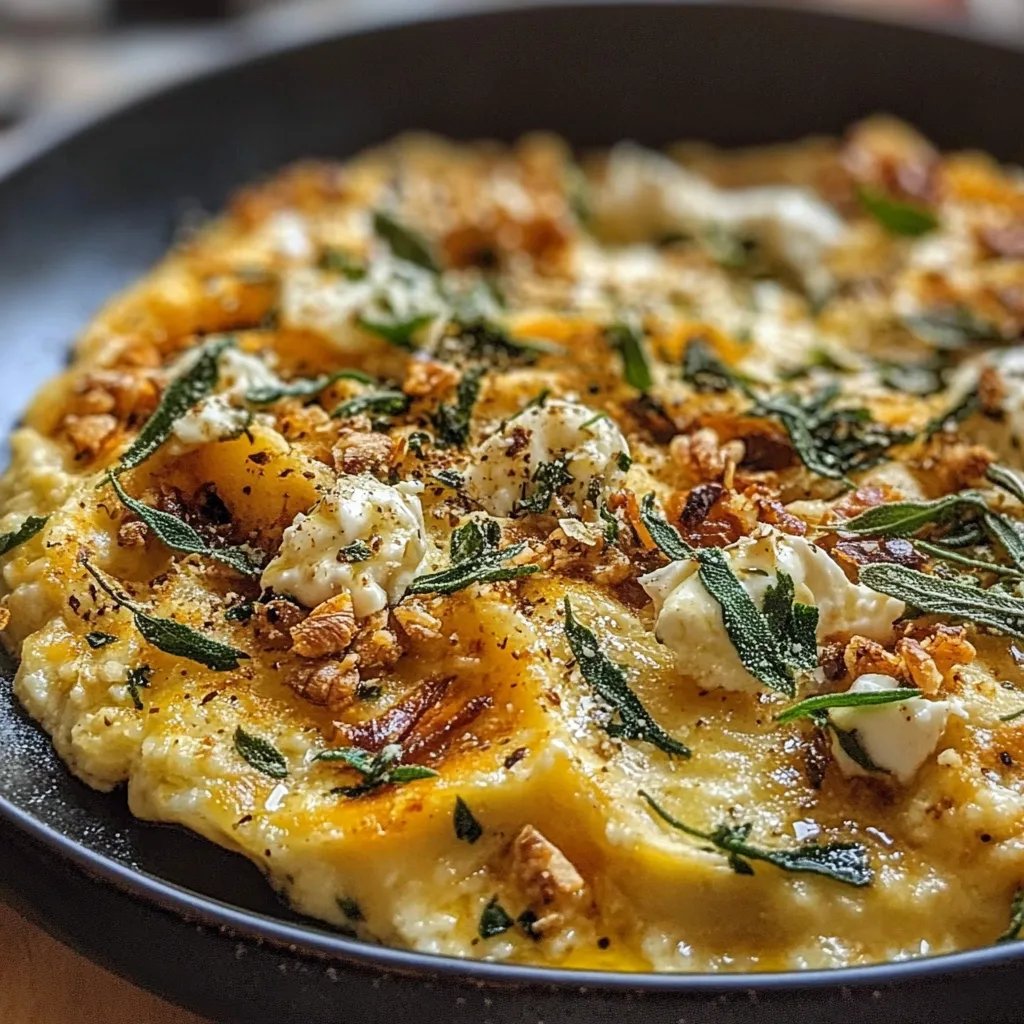 Kürbis-Spätzle mit Walnüsse Salbei