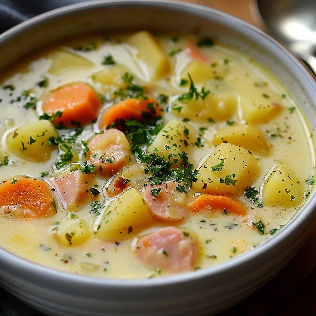 Kartoffelsuppe mit Würstchen