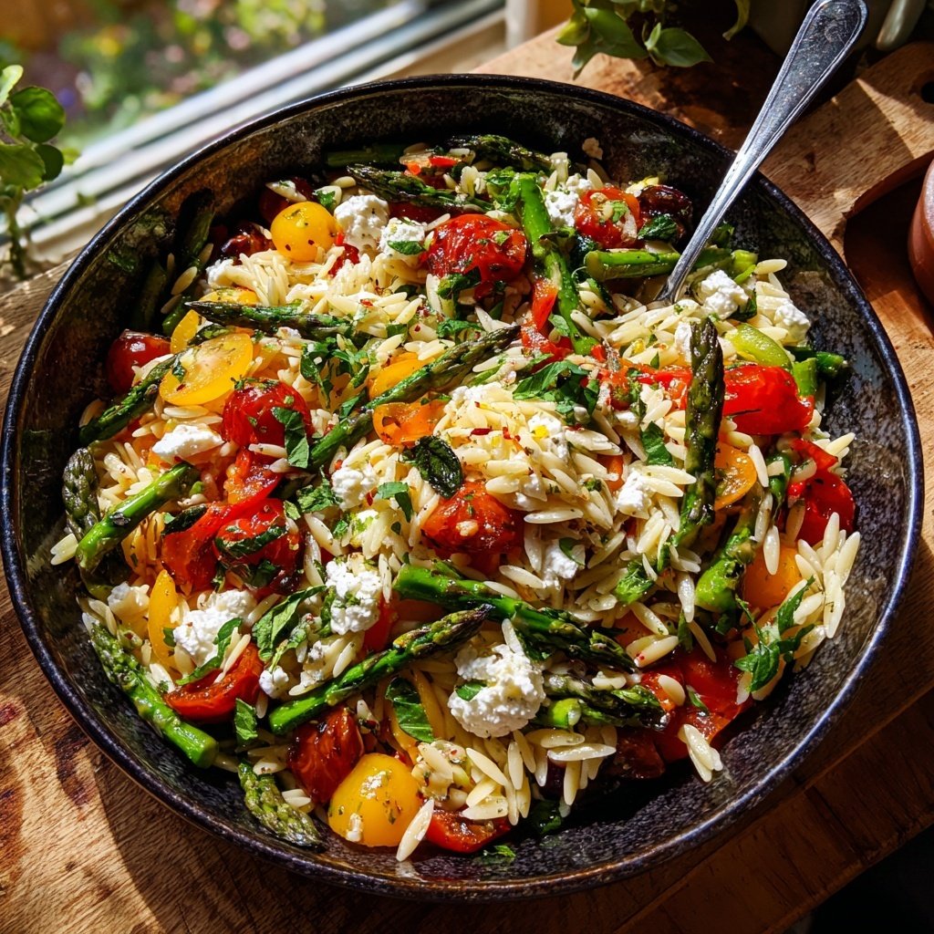 Frühling Garten Orzo Salat