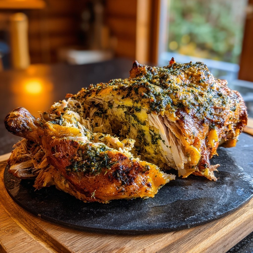 Knoblauchbutter Ofenhähnchen