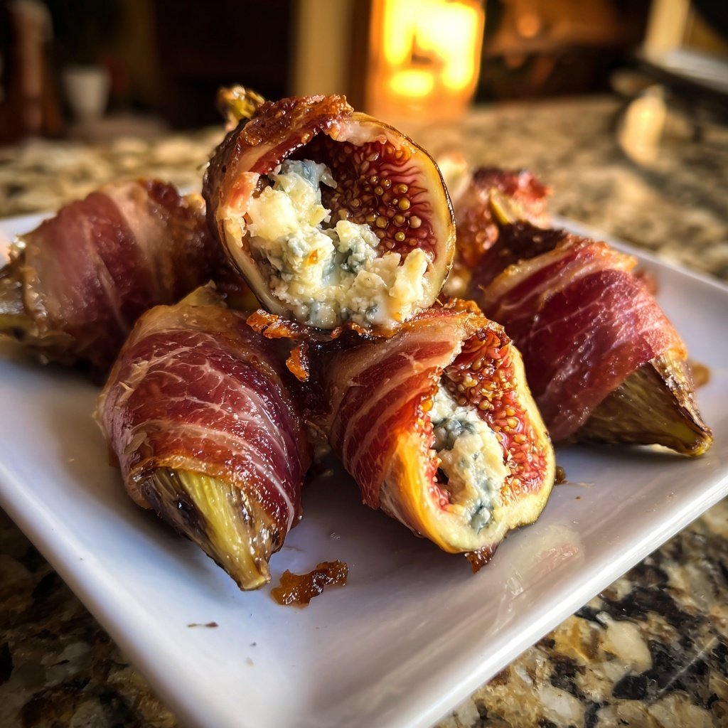 Prosciutto umwickelte Feigen mit Gorgonzola