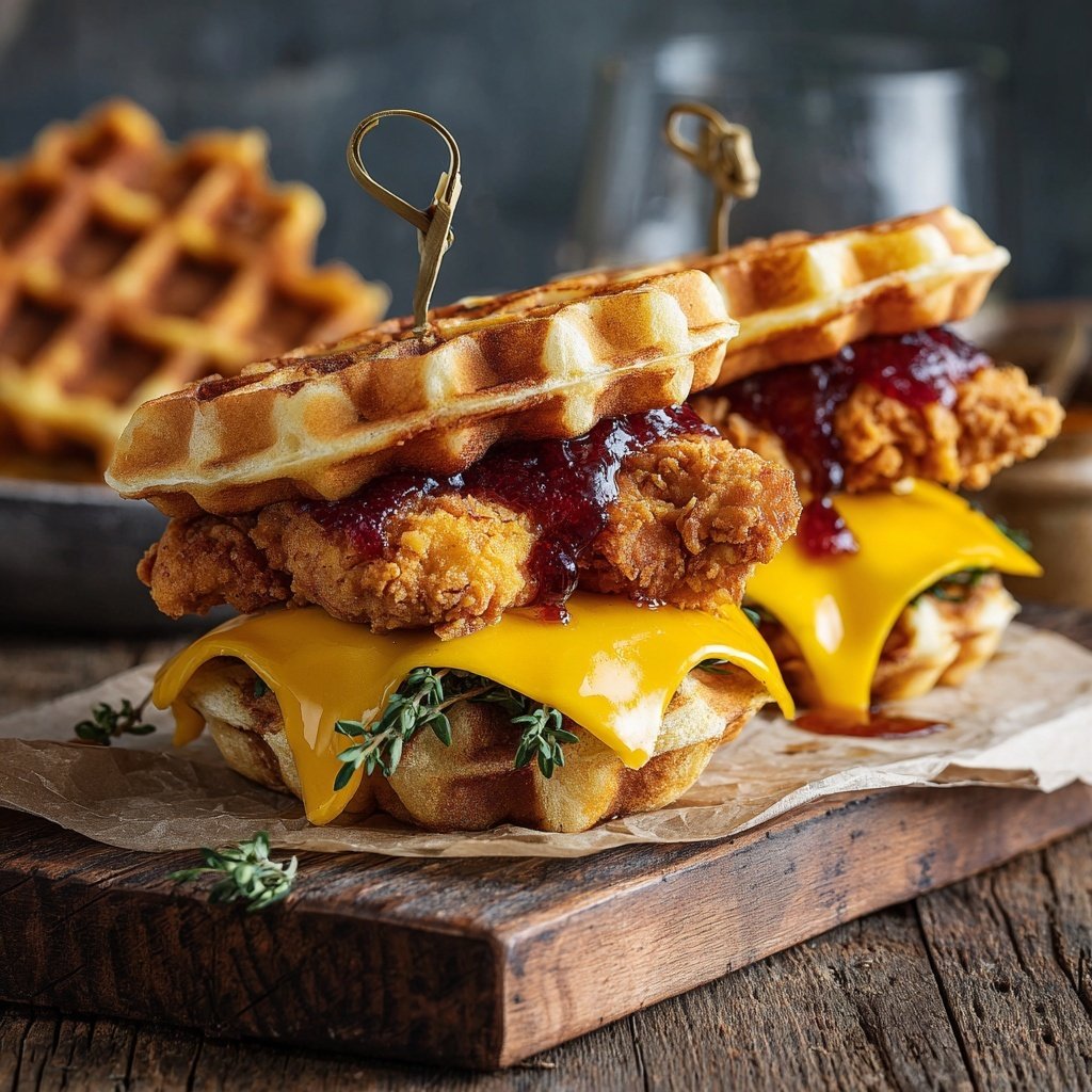 Mini Hähnchen und Waffel Slider