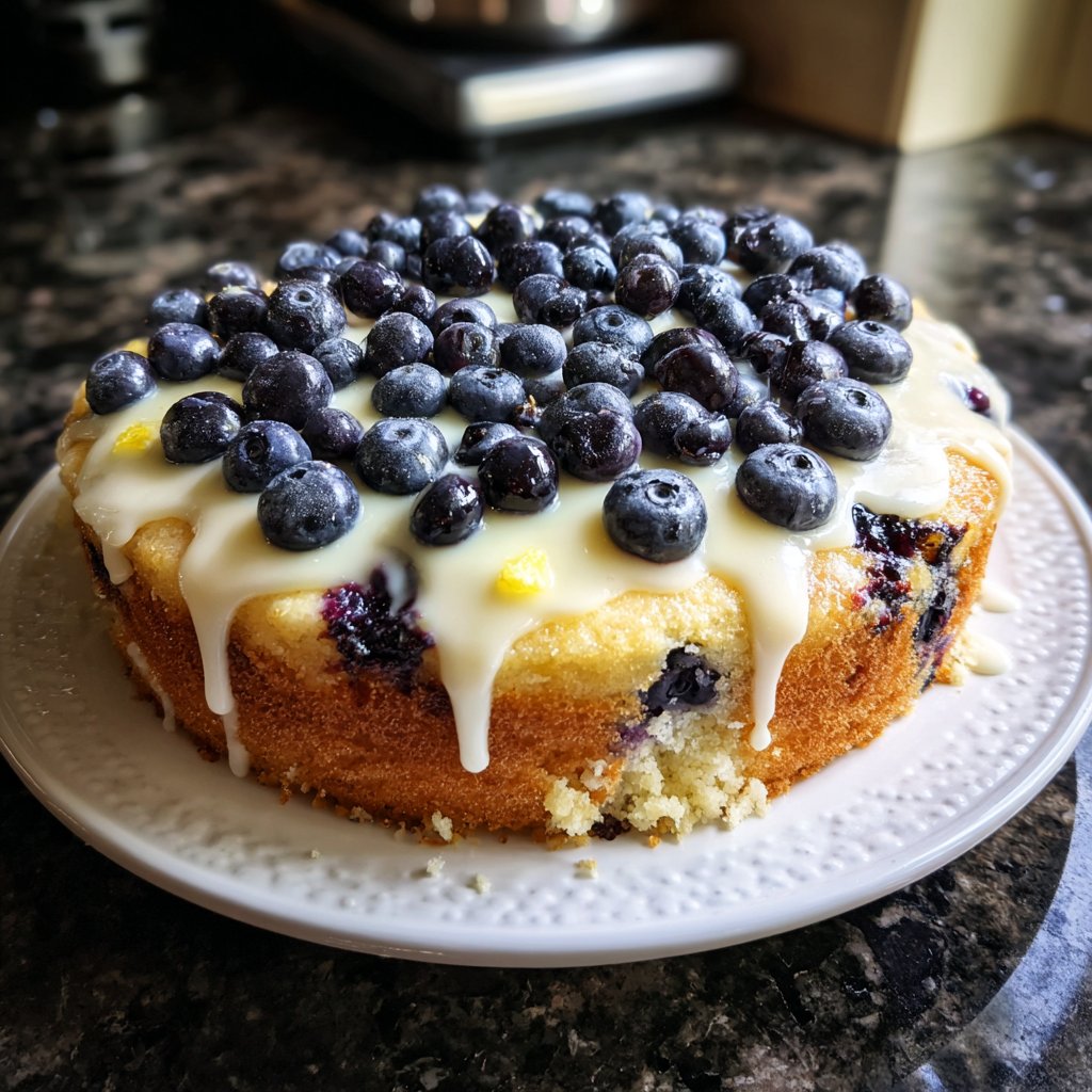 Blaubeer-Zitronen-Ricotta-Kuchen