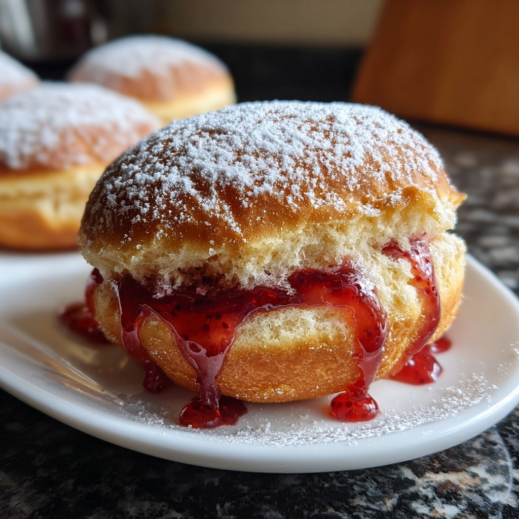 Verlockende Berliner mit Marmelade für nostalgischen Genuss