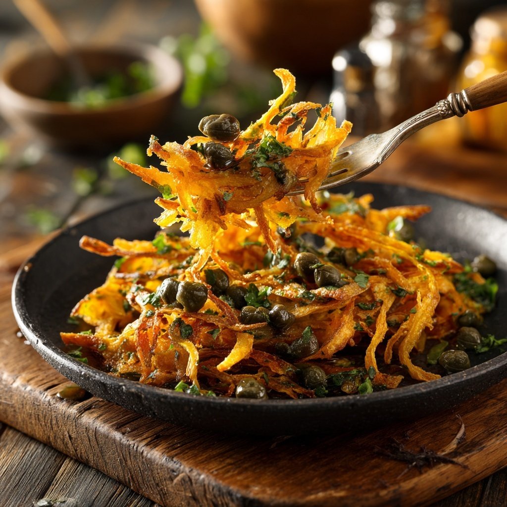 Schwarzwurzeln Kapern Vinaigrette kühl