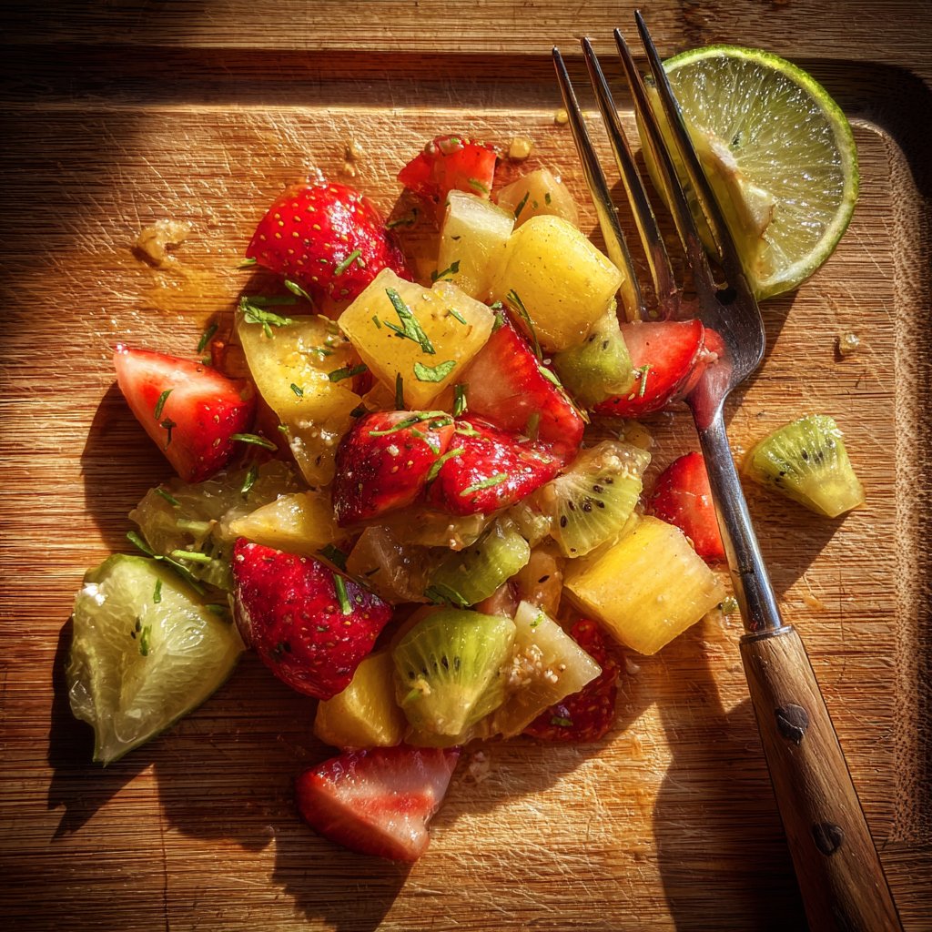 Honig Limetten Obstsalat