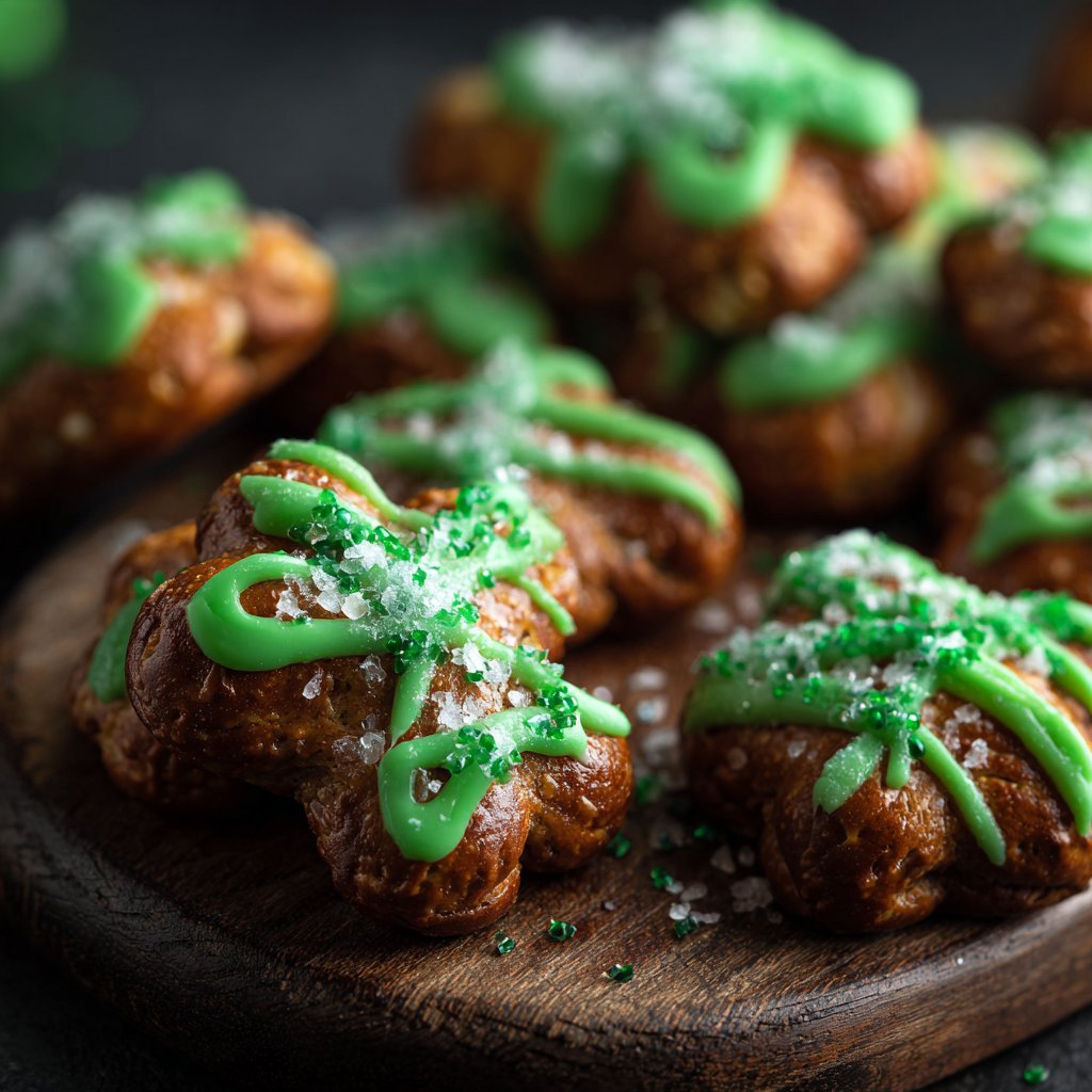 Shamrock Pretzel Bites