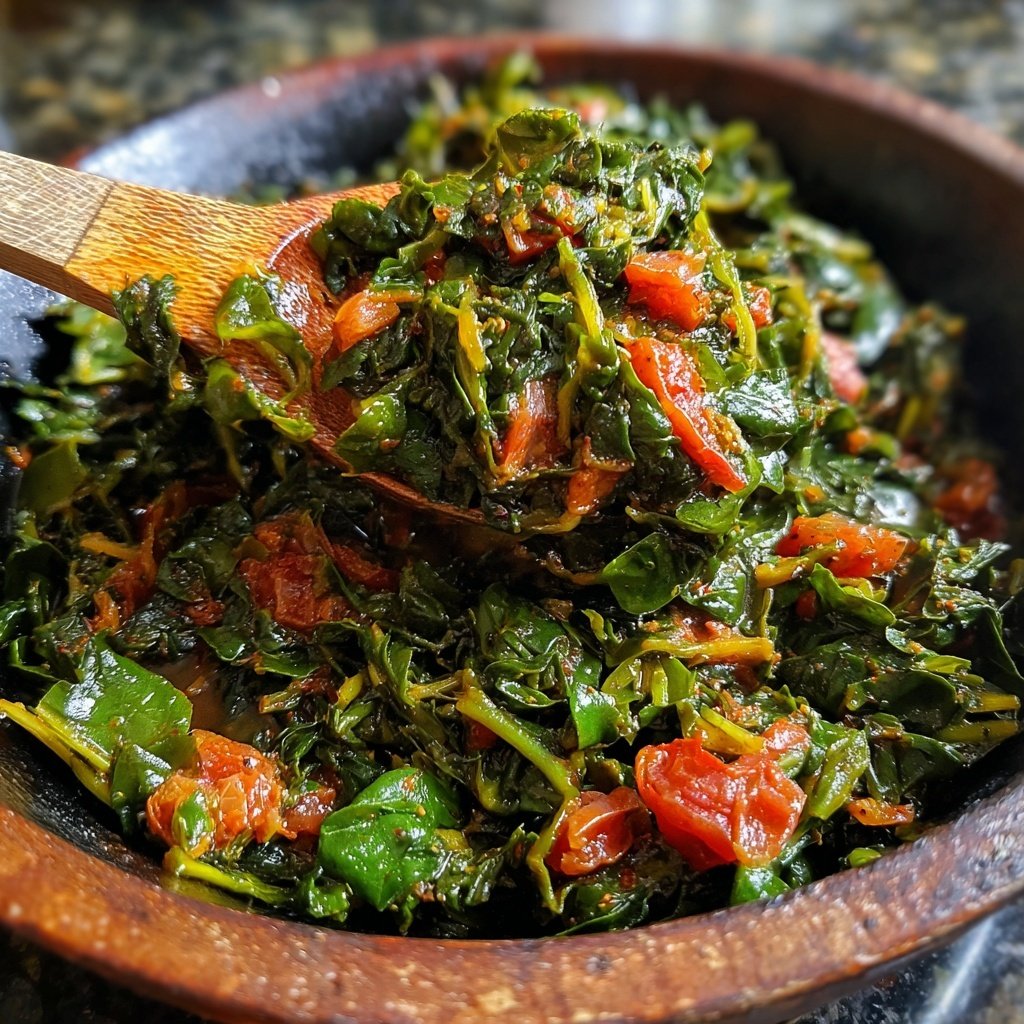 Authentisches Jamaika Callaloo Gericht