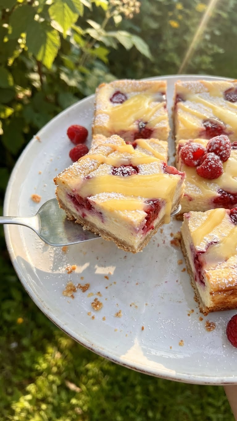 Himbeer Limonaden Käsekuchen Schnitten