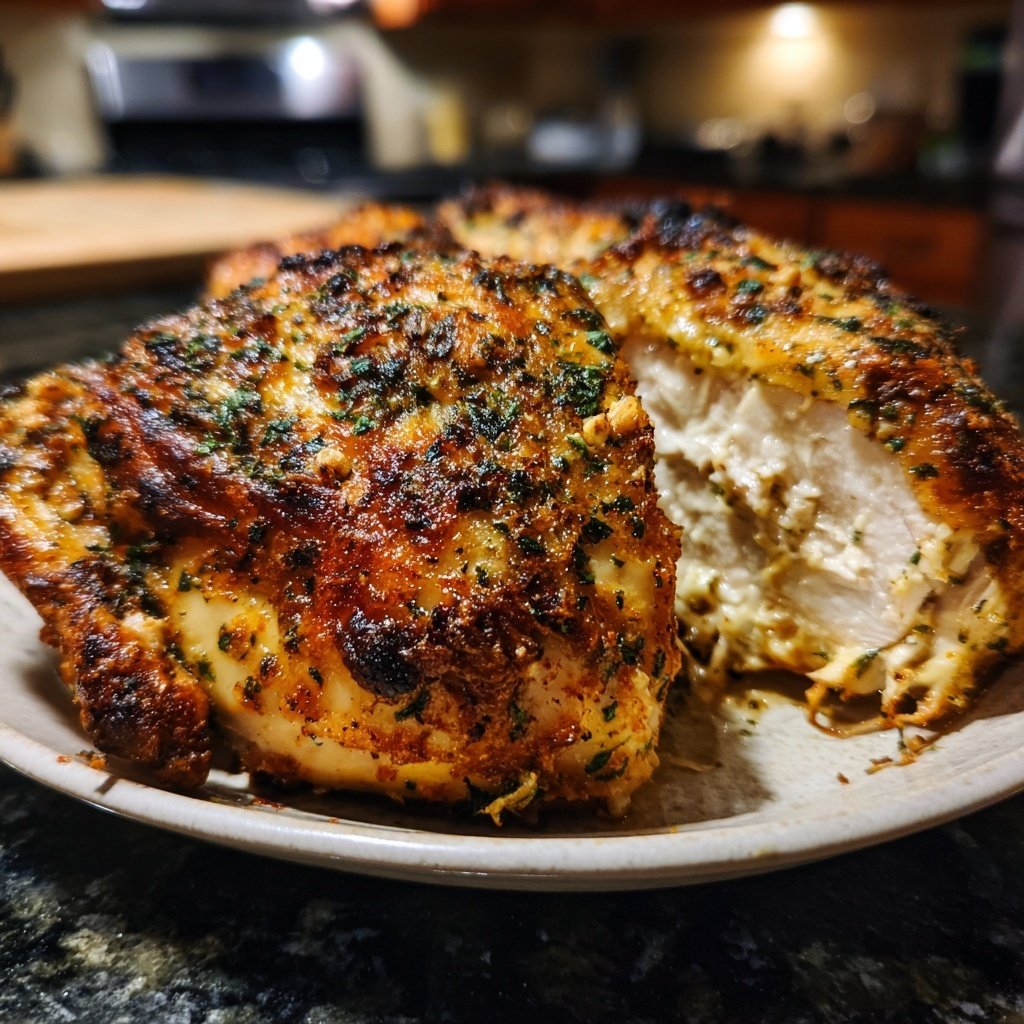 Gebackenes Hähnchen Parmesan Light